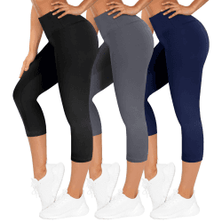🌟 TNNZEET 3er Pack Capri Leggings Damen 3/4 für Sport 🏋️‍♀️