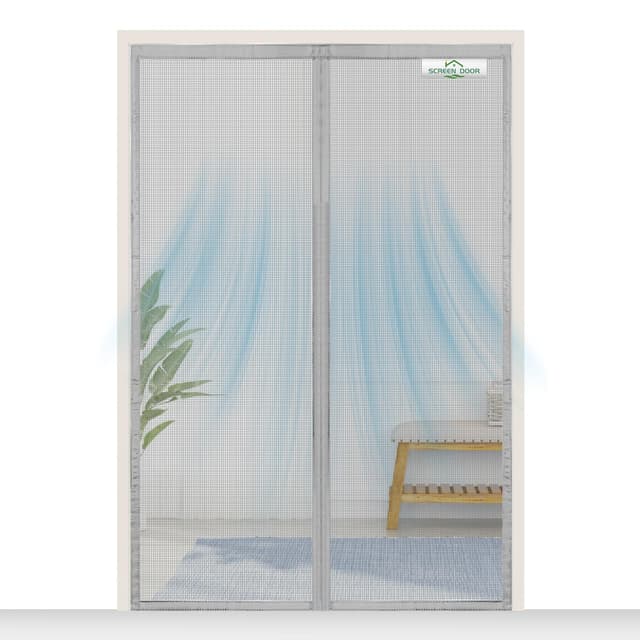 🚪🦟 SCREEN DOOR Fliegengitter Balkontür 75x205cm | Magnetisches Fliegengitter Tür - Grau