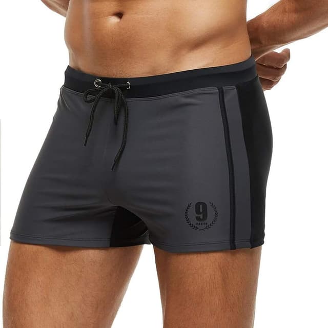 Arcweg Badehose Herren Eng Kurz Badeshorts mit Tunnelzug Schwimmhose Wassersport Kurze Hose UV Schutz Jungen Schwimmwear Schulschwimmen L Grau 🩳