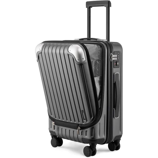 LEVEL8 Koffer Trolleys Handgepäck Hartschalenkoffer Rollkoffer Reisekoffer, TSA Grau 20'' 37*24*55.5CM 🧳✈️