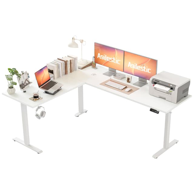 🌟 Angebot: Agilestic L-förmiger Höhenverstellbarer Schreibtisch 190 x 155 cm 🌟