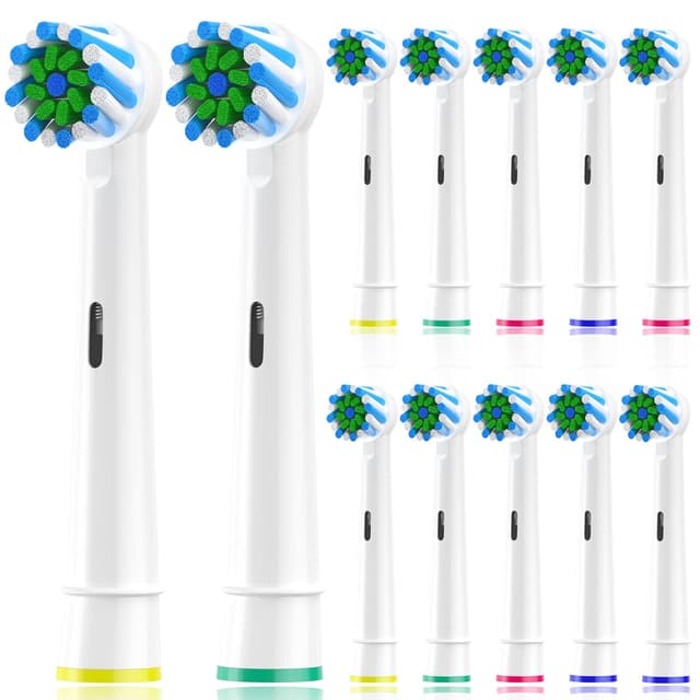 WENS 12er Cross Aufsteckbürsten für Braun Oral b Elektrische Zahnbürste 🦷💡