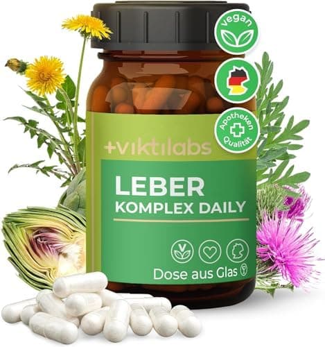 💊 Viktilabs© Leber Komplex Daily - Vegan | 120 Kapseln - Hochdosiert und Laborgeprüft! 💊