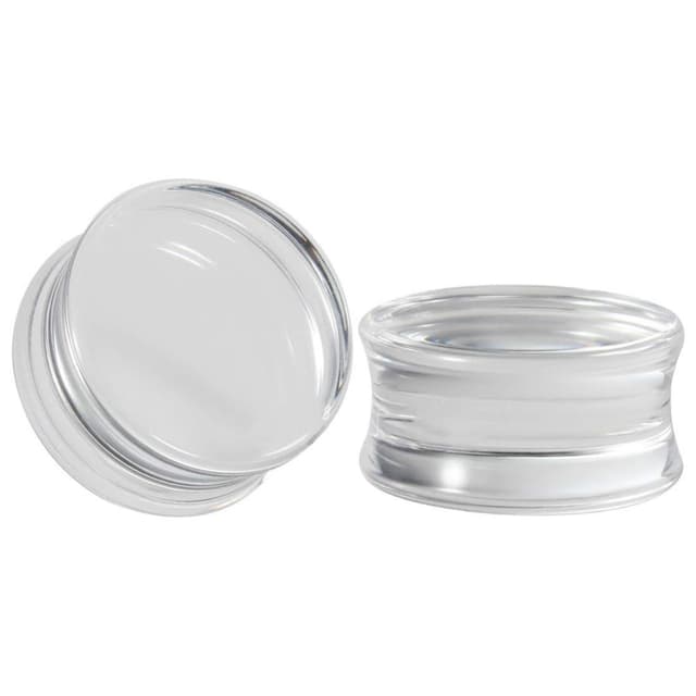 Huacan Tunnel Set Acryl 6mm 8mm 10mm 12mm 14mm 16mm Ohr Plugs Stecker Klar Farbe 😍 Double Flared Klassisch Piercing Expander für Damen Herren Punk 1 Paar