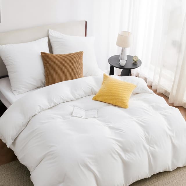 🌟 SONDERANGEBOT: BEDSURE Bettwäsche 200x200 3teilig Weiß - Ultraweich & Atmungsaktiv 🌟