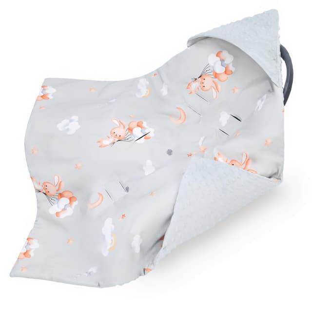 Einschlagdecke Babyschale Baby Decke 90x90 cm - Fußsack Blanket für Kinderwagen und Autositz Sommer