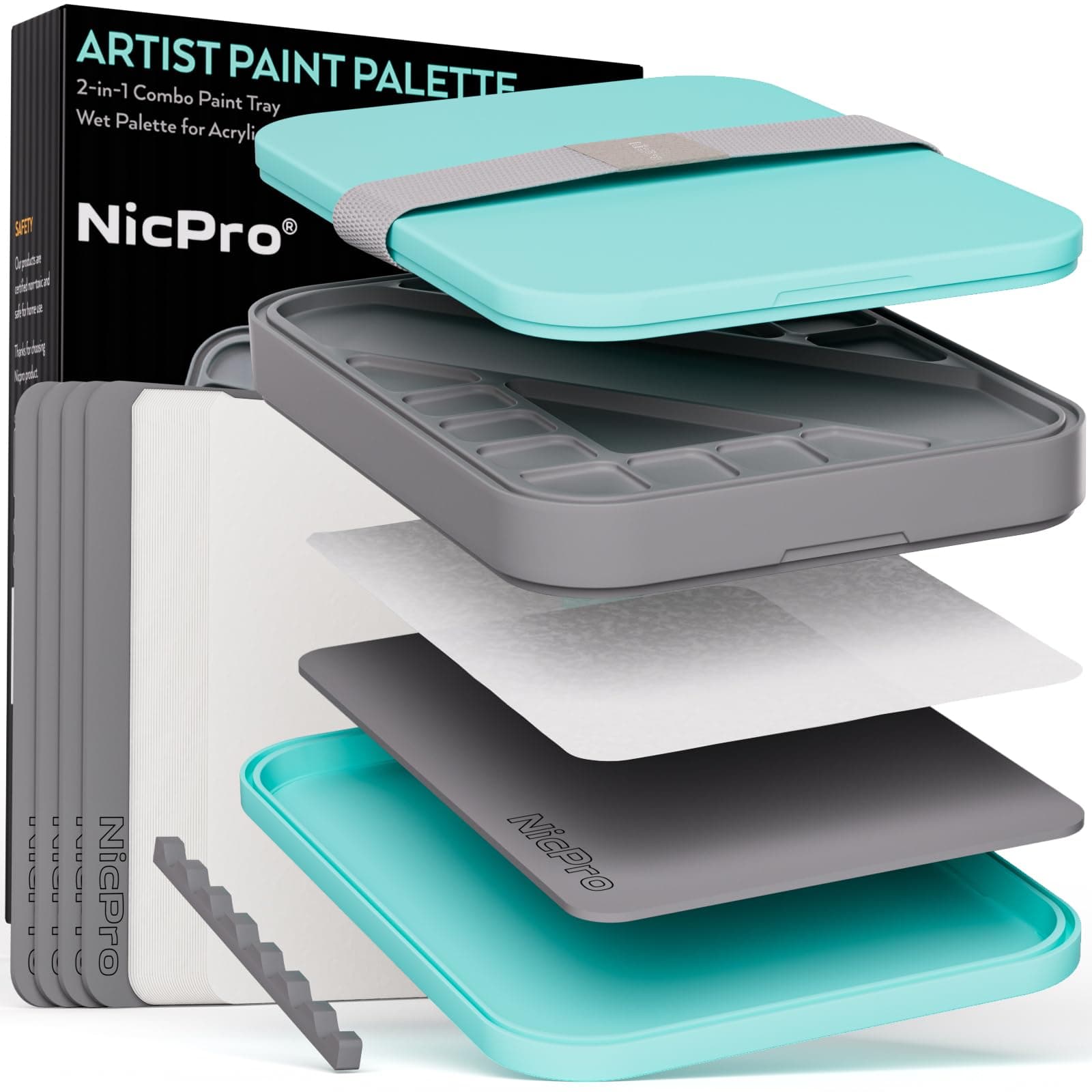 Nicpro Wet Palette für Mischpalette Acrylfarben 🎨🖌️