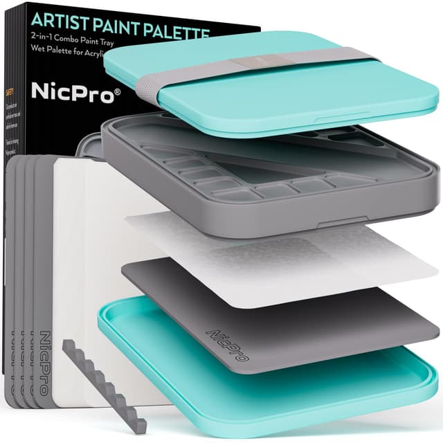 Nicpro Wet Palette für Mischpalette Acrylfarben 🎨🖌️