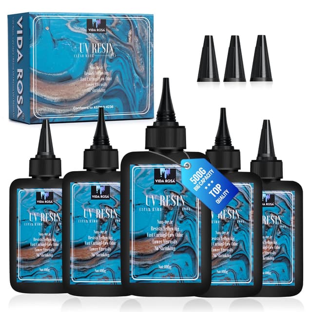 VIDA ROSA 500G UV-Harz Upgrade-Set 🌟 | Hohe Glanz, Härte & schnelldurchtrocknendes Epoxidharz