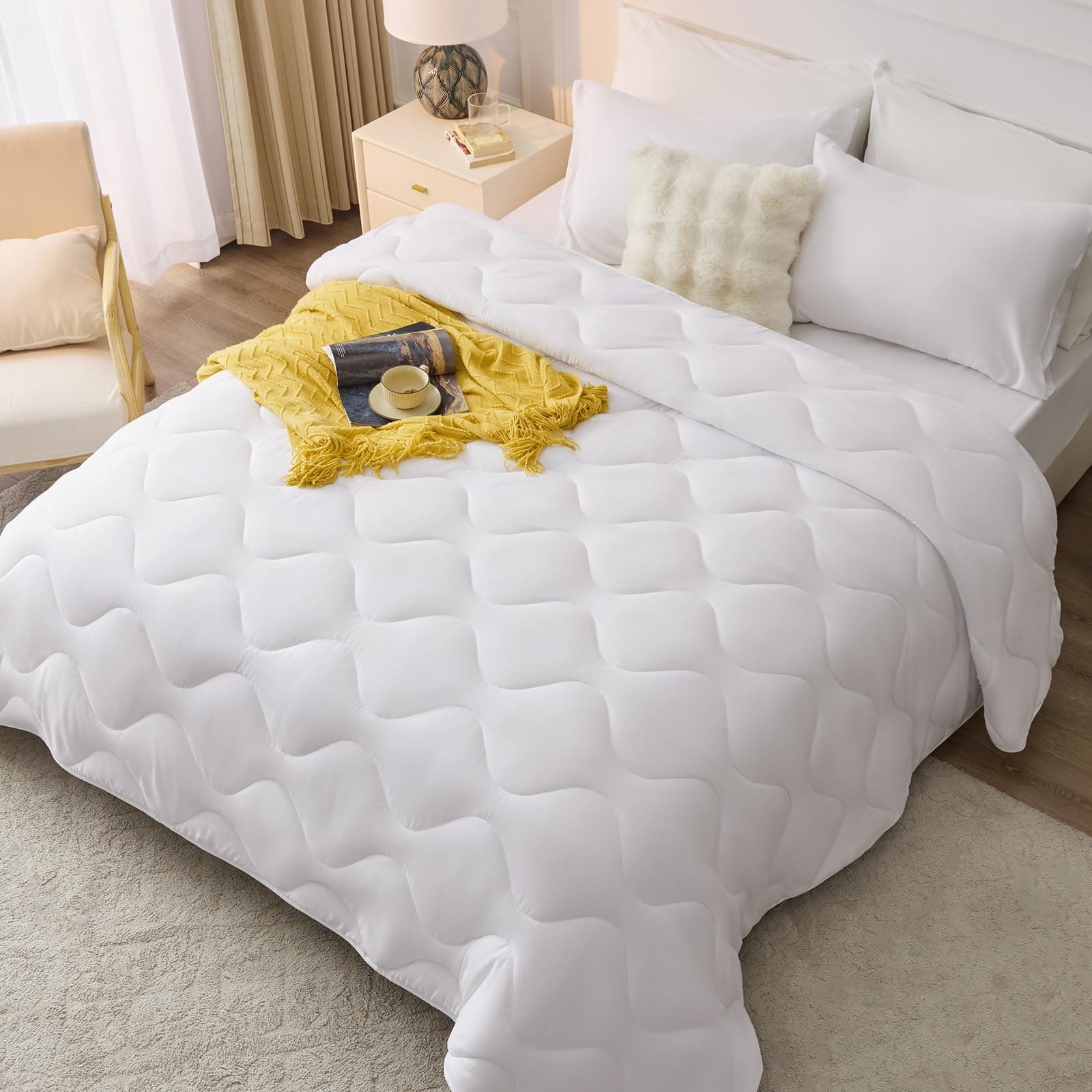 🛏️ Super Weiche Bettdecke 200x200 cm Ganzjahresdecke 4 Jahreszeiten