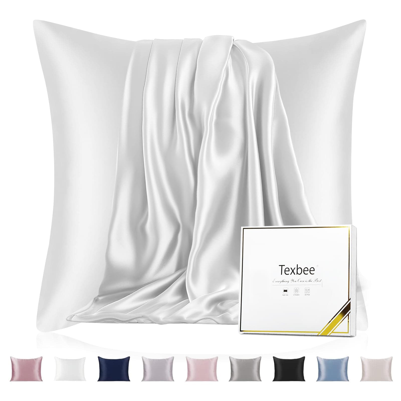 Texbee Seidenkissenbezug 80x80cm für Haar und Haut 1PC 😍🌟