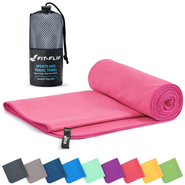 Fit-Flip Mikrofaser Handtuch - Kompakt & Leicht! 🏋️‍♂️🧘‍♀️🌴
