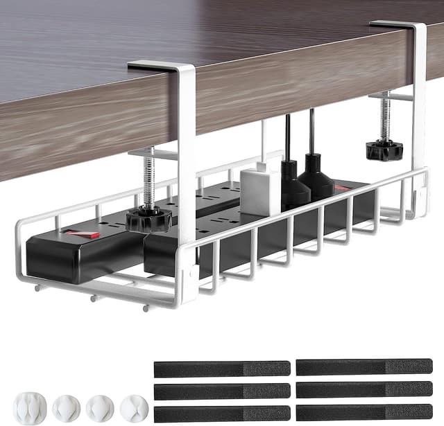 🔌🖥️ Xpatee Unter dem Schreibtisch Kabelmanagement Ohne Bohren Kit 🖱️🔧
