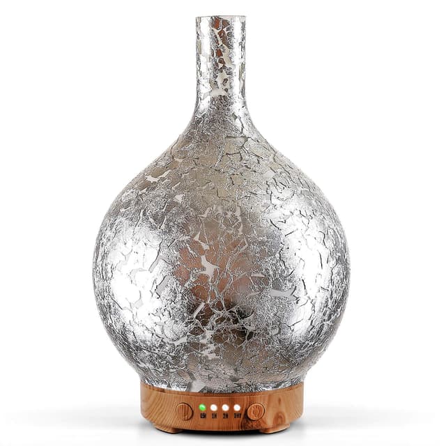 Porseme Aroma Diffuser Glas,Handgeblasen 150ml Ultraschall Luftbefeuchter 🌬️🌈🎁