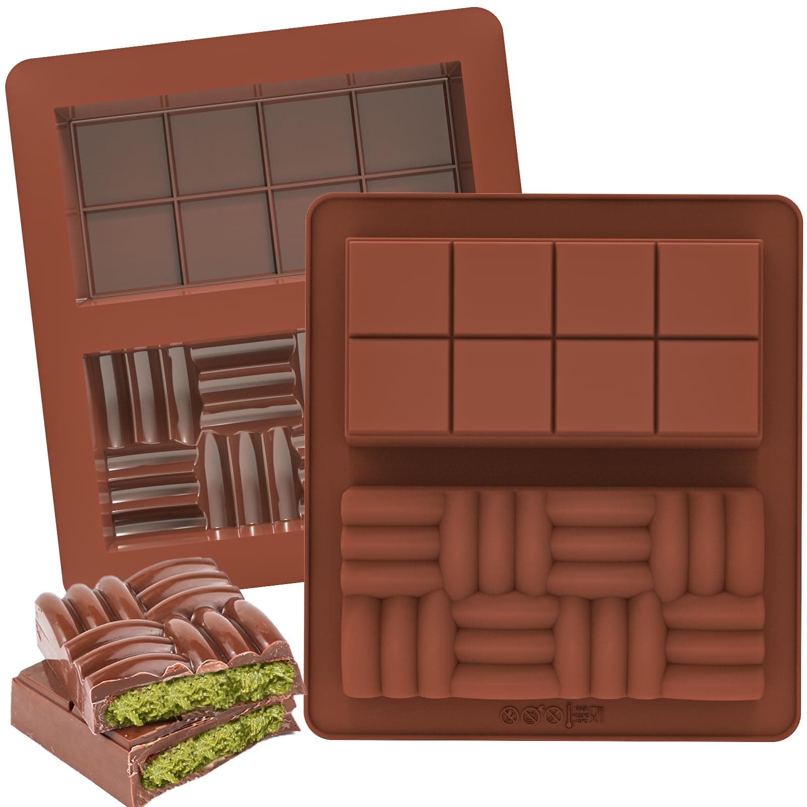 🍫🍬 Kamehame Schokoladenform Silikon Tief, 2 Stück Schokoladenform Dubai Schokolade