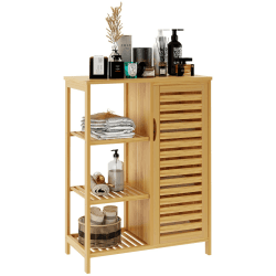 🌿 SogesHome Buffets Bambus Beistellschrank 🌟 Konsole Badezimmerschrank Aufbewahrungsschrank