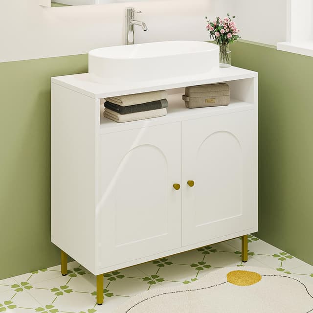 🌟 Hzuaneri Waschbeckenunterschrank - Badschrank mit einzigartigem Design 🌿