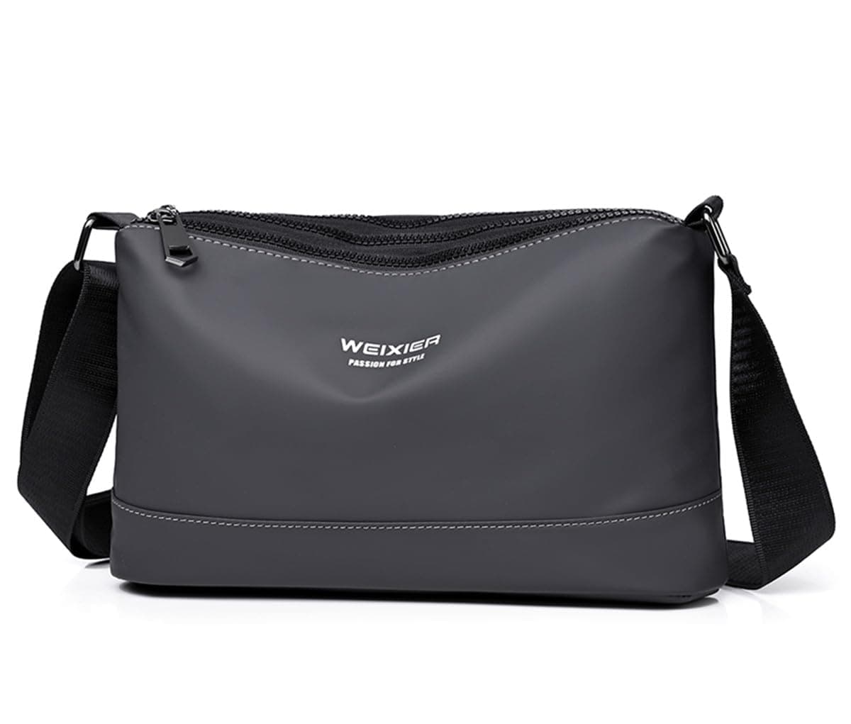 🎒 Hjkiopc Wasserdichte Casual Umhängetasche Herren | Schultertasche für Outdoor & täglichen Gebrauch Grau