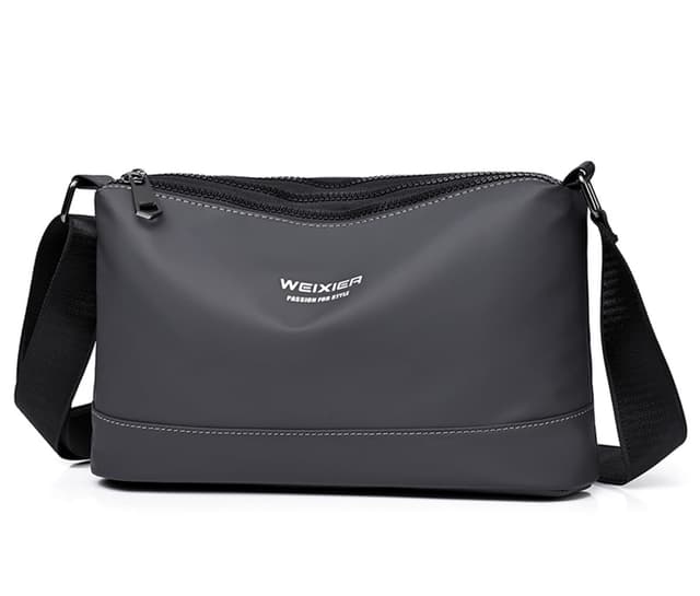 🎒 Hjkiopc Wasserdichte Casual Umhängetasche Herren | Schultertasche für Outdoor & täglichen Gebrauch Grau