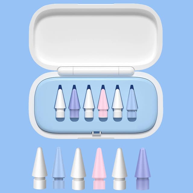 🎨📱 6 Stück Spitzen Ersatz für Apple Pencil 1/2/Pro Generation - Hochempfindliche Ersatzspitzen und Präziser Steuer Stift