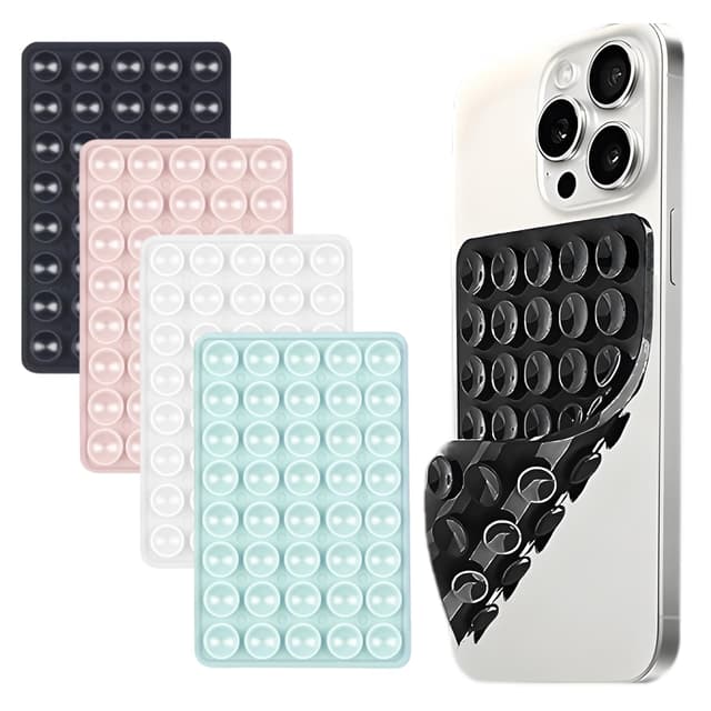 📱🔥Deal: 4 Stück Silikon Handy Saugnapf Doppelseitig!🔥