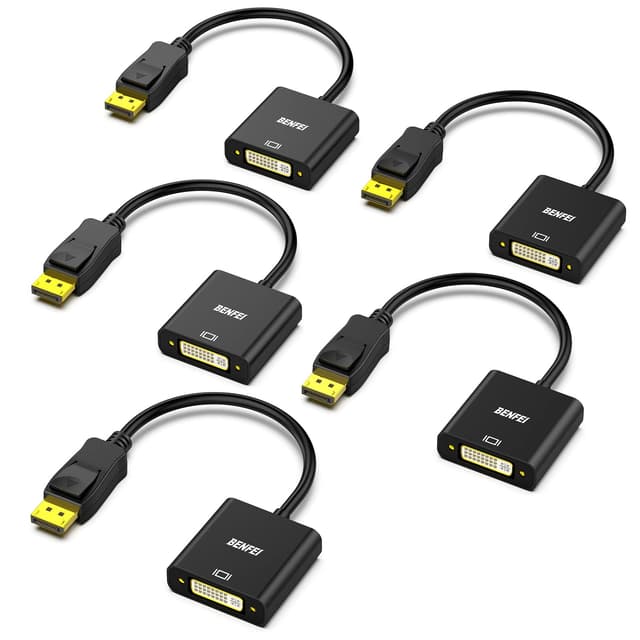 🔌 BENFEI DisplayPort auf DVI Konverter 5 Stück - HDTV Adapter Konverter