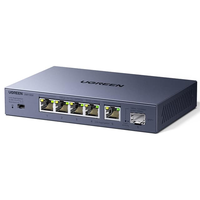 🚀 UGREEN 2.5G LAN Switch mit 5X 2.5G Ports+1X10G SFP+ 🌐