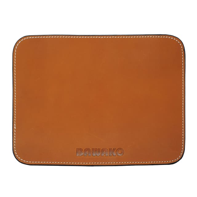 🖱️ BAWAKO Hochwertiges Mauspad aus echtem Leder rutschfeste Mousepad 21×16 cm