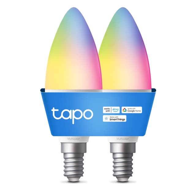 🌈 Tapo L430C(2-Pack) Smarte WLAN Glühbirne E14 - 16 Mio. Farben & Sprachsteuerung