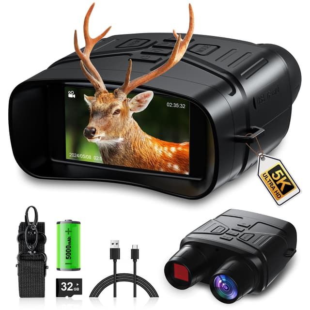 🔭🌙 10X Digitaler Zoom Infrarot Nachtsicht Fernglas | 300m Reichweite | 5K Nachtsicht & 5000mAh Akku