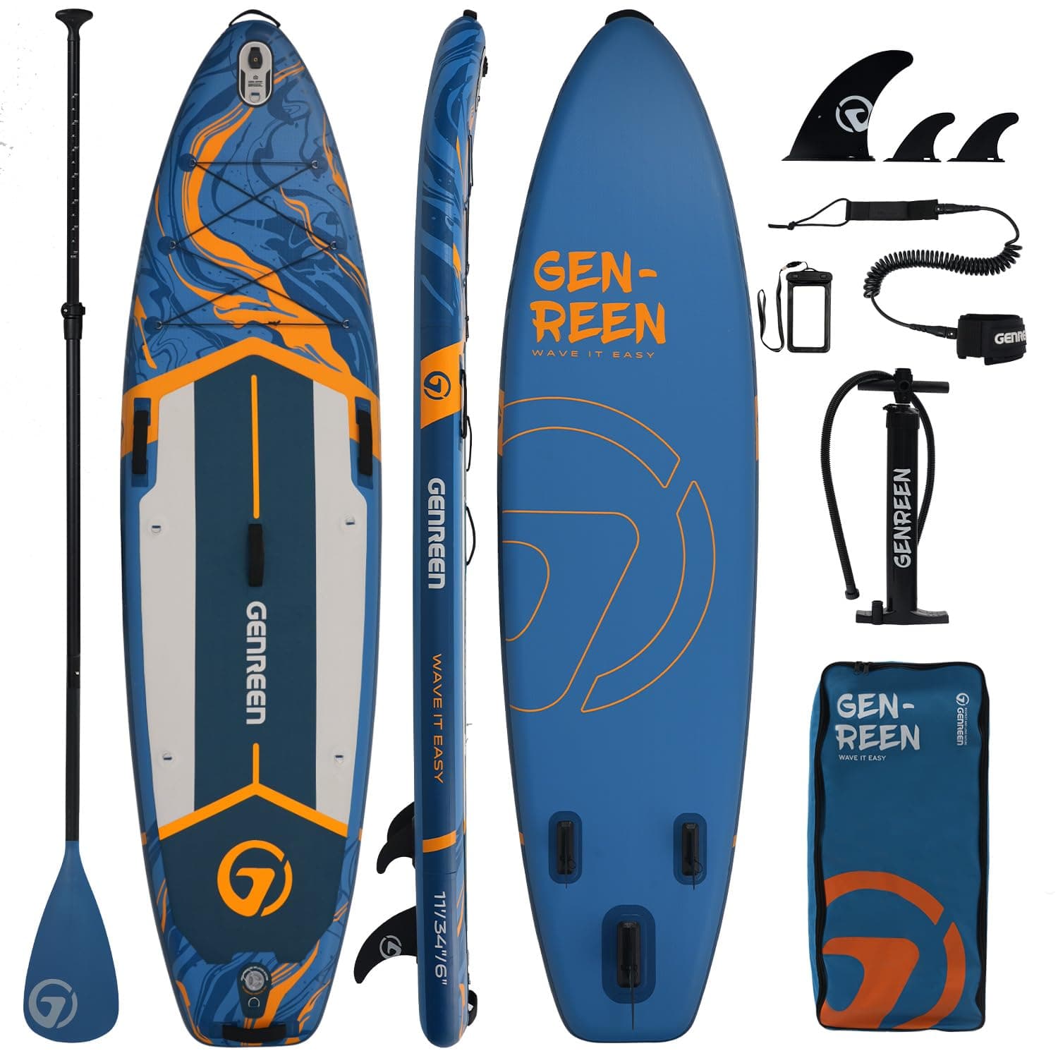 GENREEN (Extra Groß) Stand up Paddle Board für Alle Fähigkeitsniveaus 🌊🏄