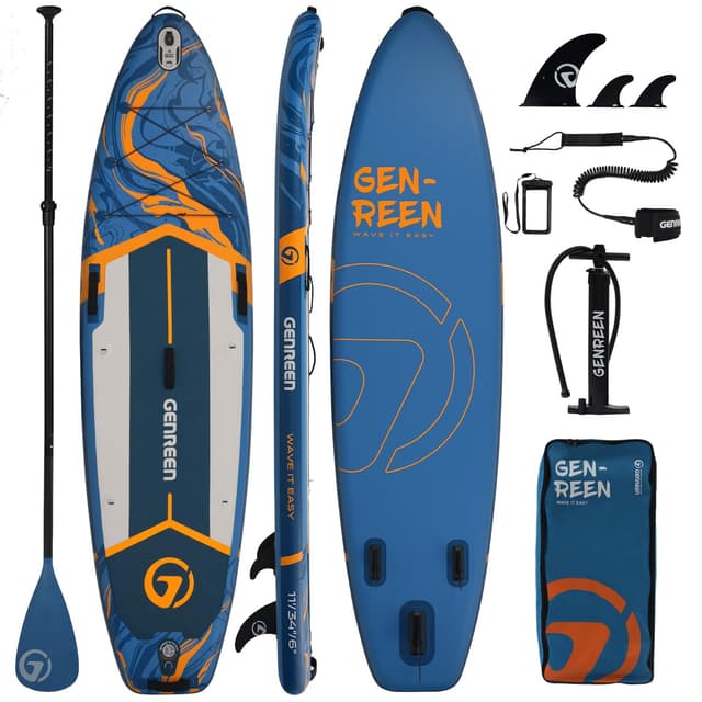 GENREEN (Extra Groß) Stand up Paddle Board für Alle Fähigkeitsniveaus 🌊🏄