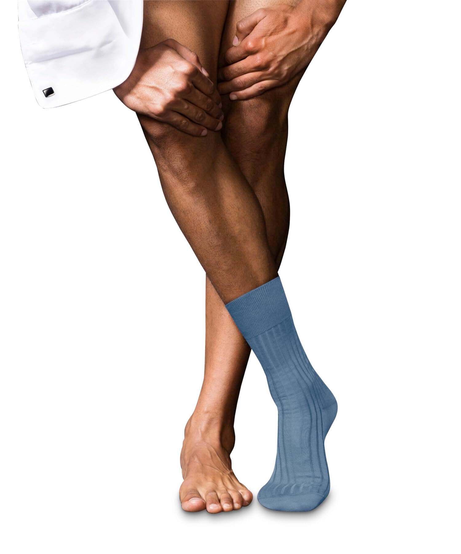 🧦 FALKE Herren No. 13 Socken | Luxuriöse Anzugsocken | Blau Airy Blue 6707