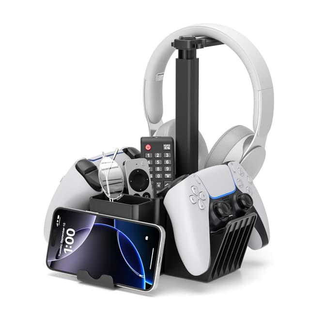 🎮🎧 KDD Dual Controller Halter mit Headset Ständer - Universal Schreibtisch Organizer 🖊️📱