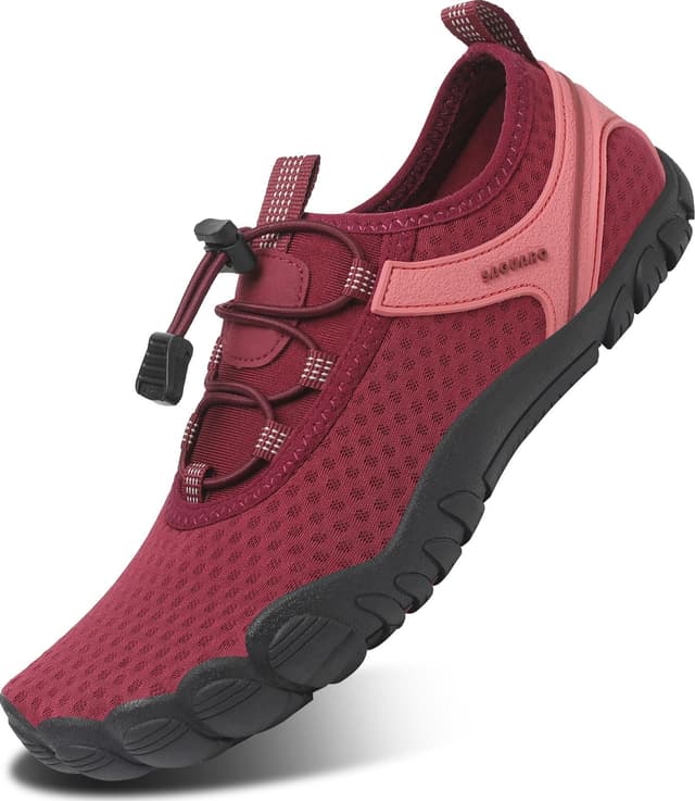 🏖️ SAGUARO Herren Badeschuhe Damen rutschfeste Sohle Schnell Trocknend Schwimmschuhe 42 EU Burgunderrot - Wassersportschuhe für Strand und mehr!