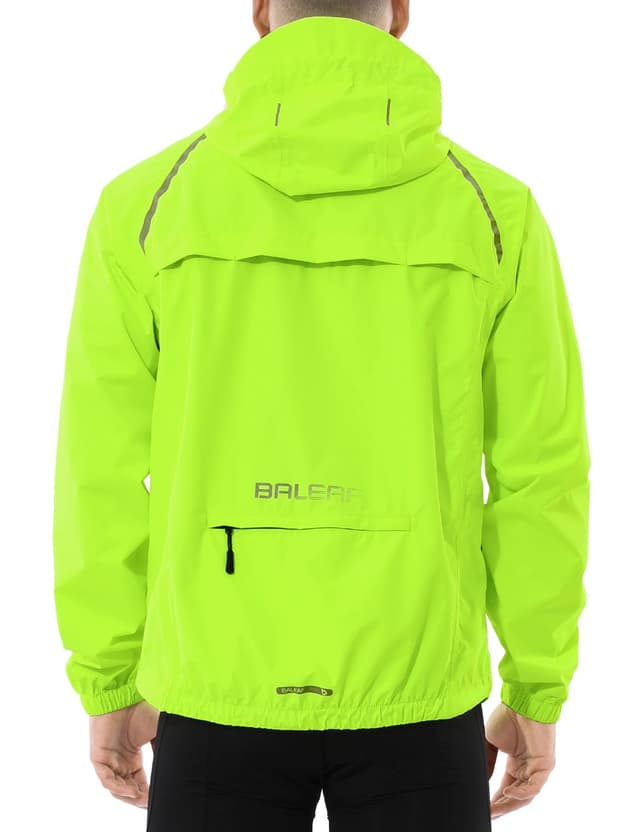 🚴‍♂️🌧️ Baleaf Fahrradjacke Herren Regenjacke Wasserdicht Atmungsaktiv Wanderjacke Windbreaker Outdoor Jacken Leichte Windjacke Trekking Regenjacke Radjacke M Gelb