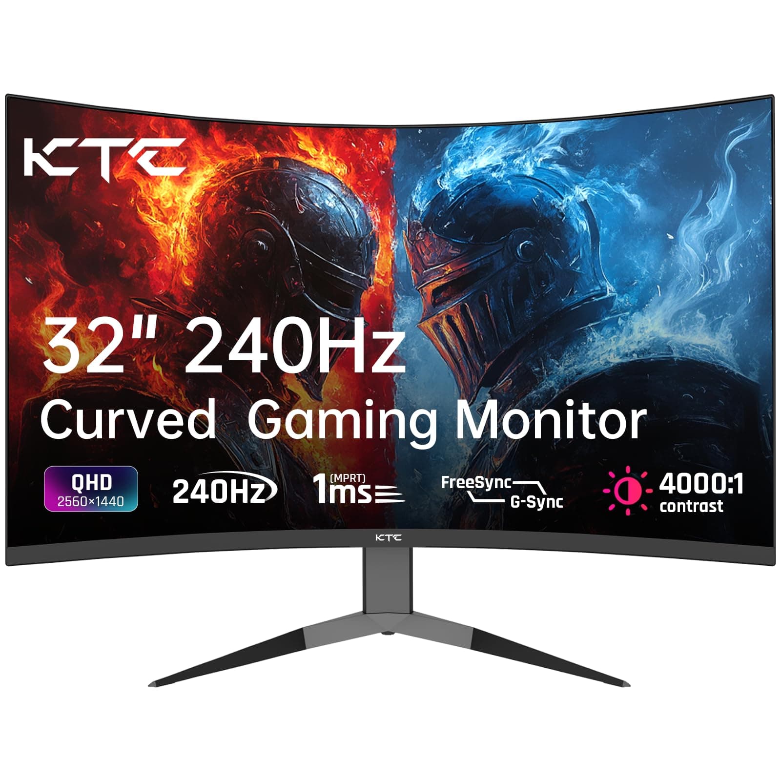 🎮 KTC 32 Zoll Curved Gaming Monitor 1000R mit 2K WQHD 240Hz, 1ms, Adaptive Sync 🌟