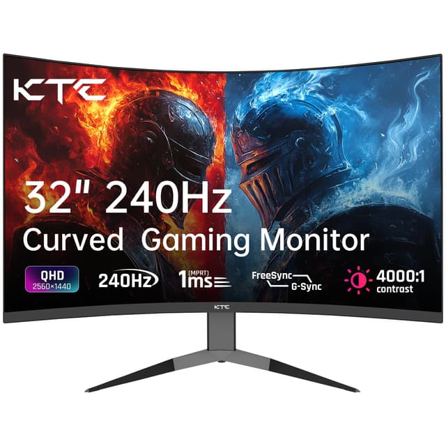🎮 KTC 32 Zoll Curved Gaming Monitor 1000R mit 2K WQHD 240Hz, 1ms, Adaptive Sync 🌟