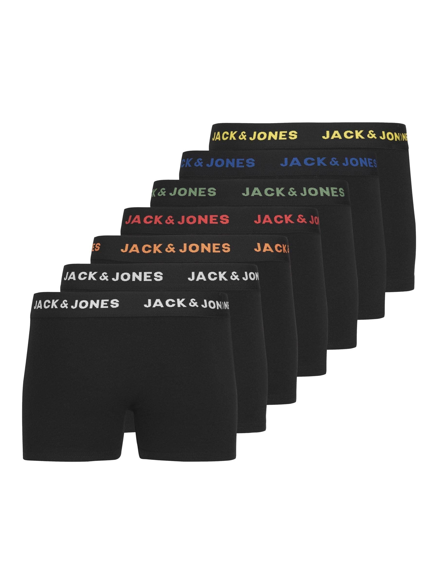 🎉 Mega Deal: JACK & JONES Boy Trunks 7er-Pack Trunks Junior 128 in Schwarz!