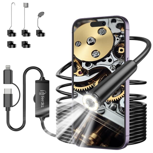 🔦📸 Endoskopkamera mit Licht - 1920P HD, IP67 Wasserdicht, Kein WLAN erforderlich