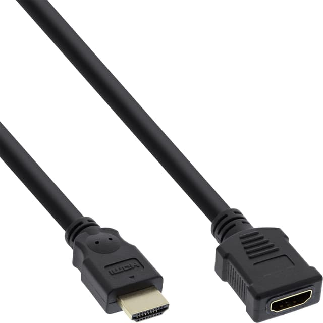 🌟 Super Deal! InLine 17633G HDMI Verlängerung, HDMI-High Speed, schwarz, 3m