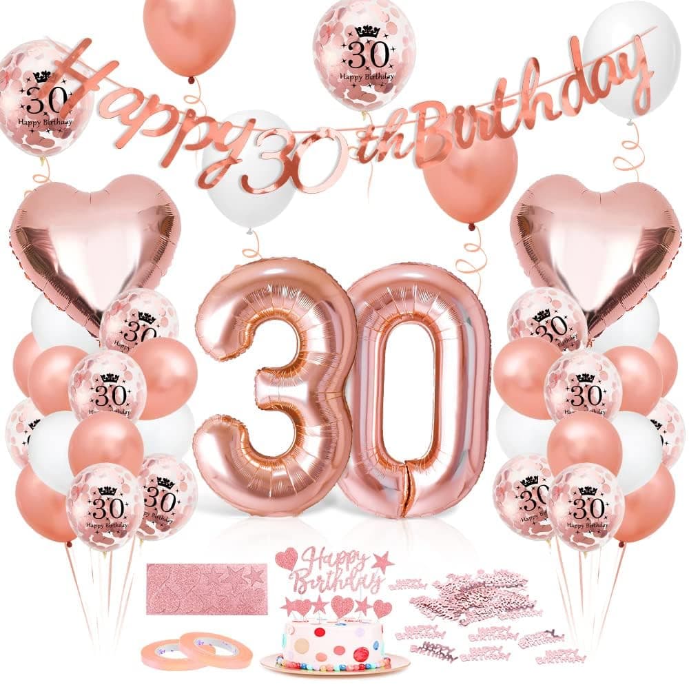 Luftballon 30. Geburtstag Roségold - Deko Set 🎈🎉
