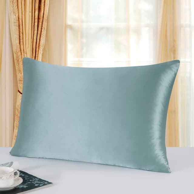 Luxuriöser Seidenkissenbezug aus 100% Maulbeerseide 40x80cm Aquagreen