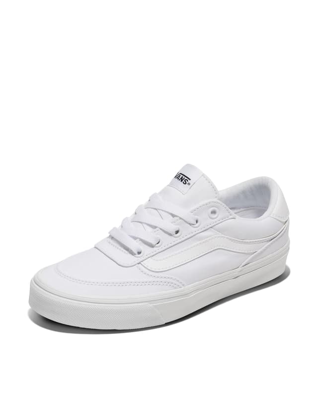 👟 Super Angebot: Vans Herren Turnschuhe Aus Canvas „Brooklyn“, White/White 40 EU Canvas Weiß Weiß