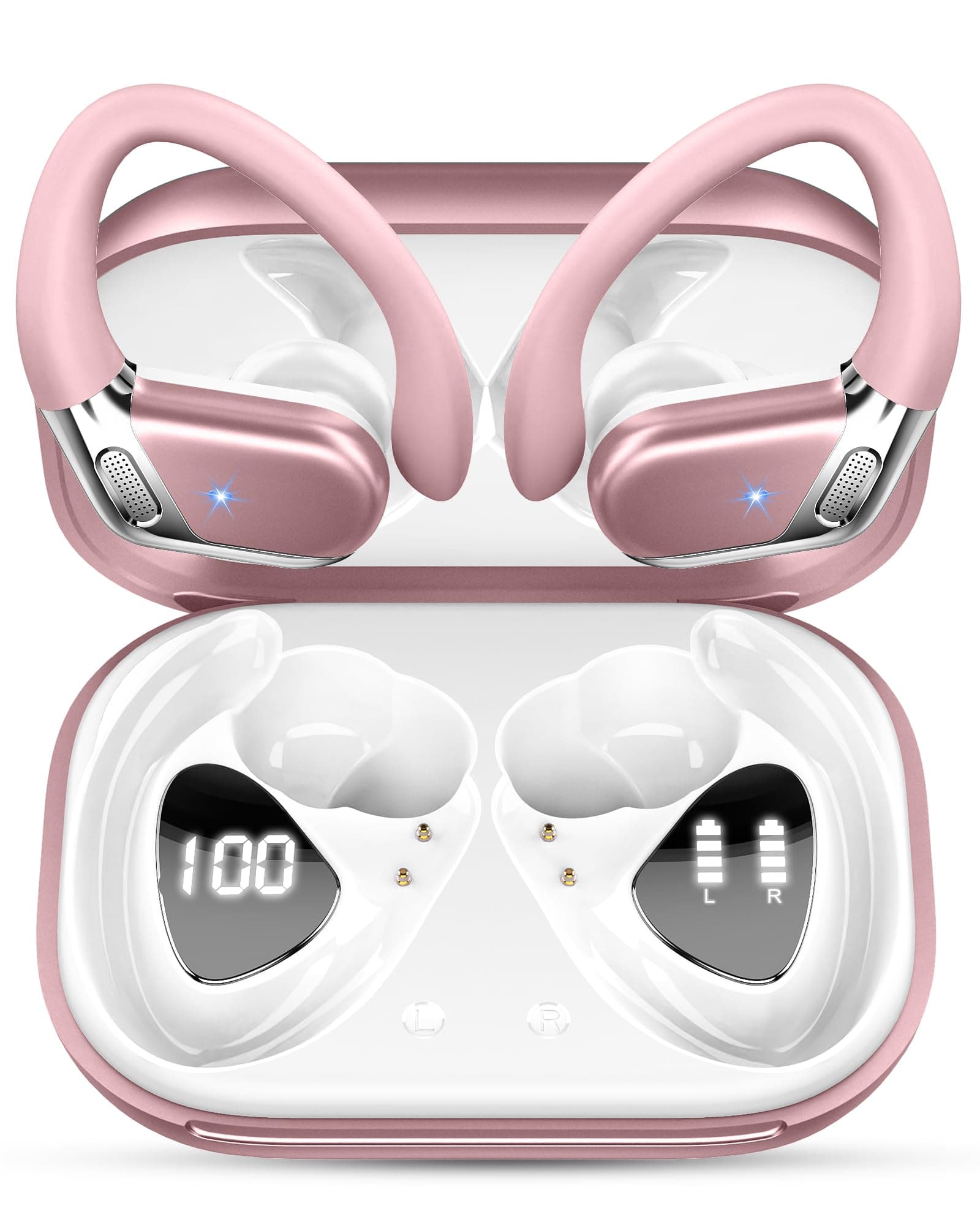 🎧 Bluetooth Kopfhörer Sport, Kabellos Bluetooth 5.4 mit ENC Noise Cancelling Mic
