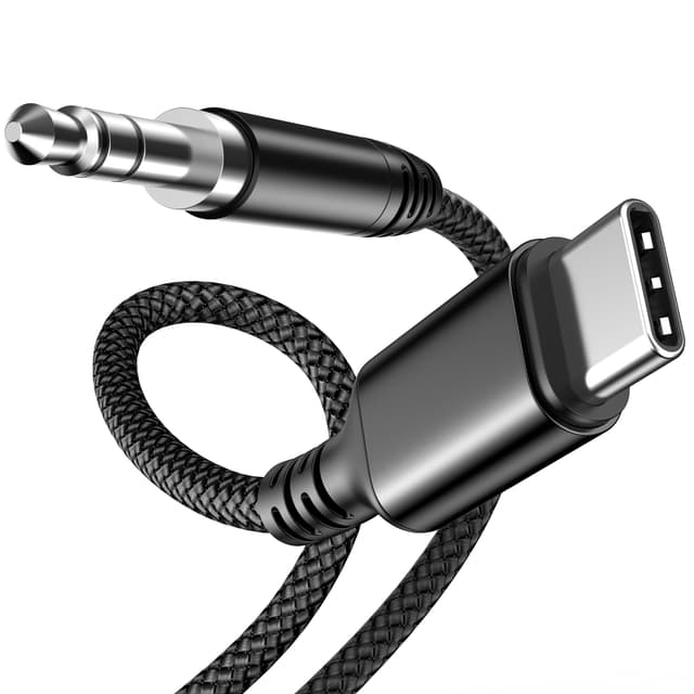 Highwings Aux Kabel USB C 0.5M - Schwarz 0.5m Schwarz