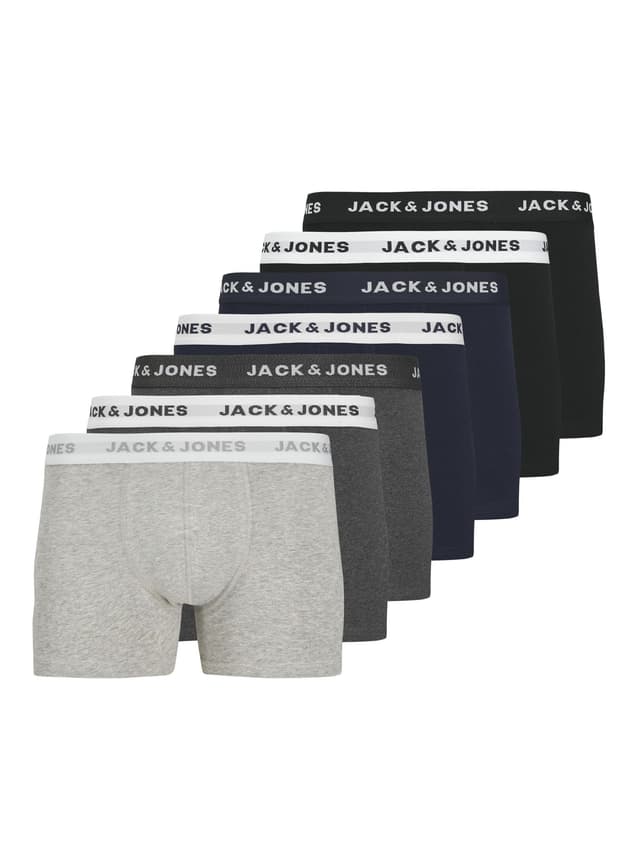 🔥 Super Angebot! JACK & JONES Herren Boxershorts (7er Pack) M Light Grey Melange