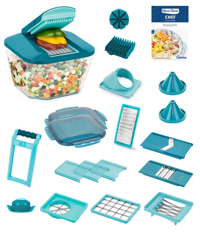 🔪🥗 Nicer Dicer Chef Professional Gemüsescheider 23-tlg.  🍅🥒