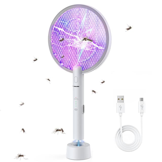 🦟 PALONE Elektrische Fliegenklatsche mit 4000V - Insektenvernichter Elektrisch & UV-Licht Mückenklatsche 🦟