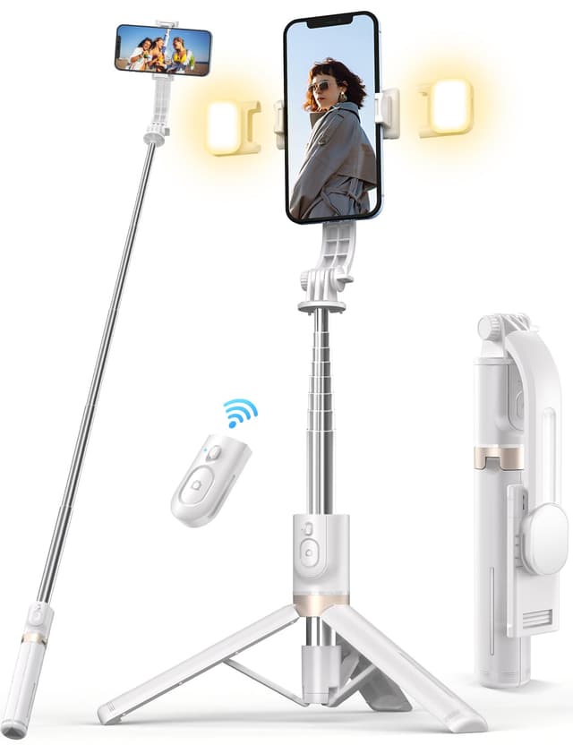📸 Selfie Stick mit Bluetooth Fernbedienung und Erweiterbarem Extra Langem Reisen Stativ für Smartphone 🌟
